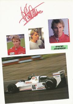 Stefan Johansson  Schweden  Formel 1  Auto Motorsport  Autogramm Karte  original signiert 