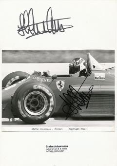 2  x  Stefan Johansson  Schweden  Formel 1  Auto Motorsport  Autogramm Foto + Karte  original signiert 