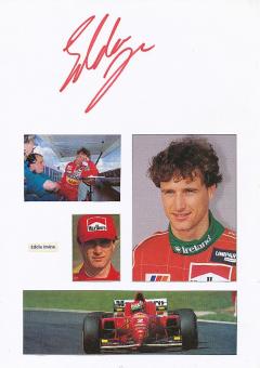 Eddie Irvine  Formel 1  Auto Motorsport  Autogramm Karte  original signiert 