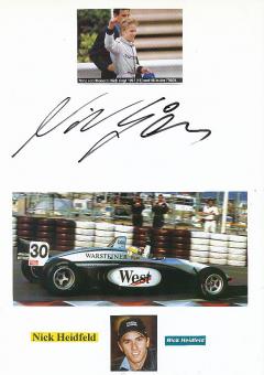 Nick Heidfeld  Formel 1  Auto Motorsport  Autogramm Karte  original signiert 