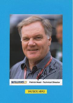 Patrick Head  Team Williams  Formel 1  Auto Motorsport  Autogramm Foto  original signiert 