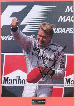 Mika Häkkinen  Finnland  Weltmeister  Formel 1  Auto Motorsport  Autogramm Bild original signiert 
