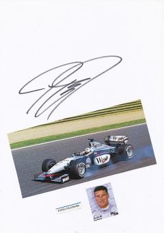 David Coulthard  Formel 1  Auto Motorsport  Autogramm Karte  original signiert 
