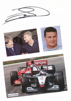 David Coulthard  Formel 1  Auto Motorsport  Autogramm Karte  original signiert 