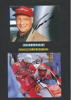 Niki Lauda † 2019  Formel 1  Auto Motorsport  Autogrammkarte +  Bild original signiert 