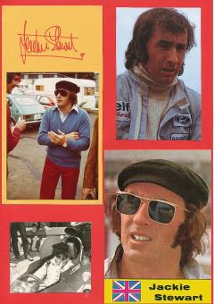 Jackie Stewart  GB Weltmeister  Formel 1  Auto Motorsport  Autogramm Karte  original signiert 
