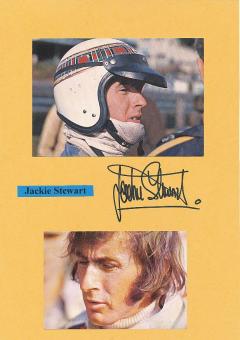 Jackie Stewart  GB Weltmeister  Formel 1  Auto Motorsport  Autogramm Karte  original signiert 