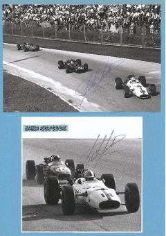 2  x  John Surtees † 2017  GB   Weltmeister  Formel 1  Auto Motorsport  Autogramm Bild original signiert 
