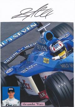 Alexander Wurz  AUT  Formel 1  Auto Motorsport  Autogramm Karte  original signiert 