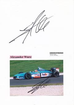 2  x  Alexander Wurz  Österreich Auto Motorsport  Autogramm Foto + Karte  original signiert 