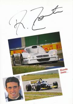 Ricardo Zonta  Brasilien Formel 1  Auto Motorsport  Autogramm Karte  original signiert 