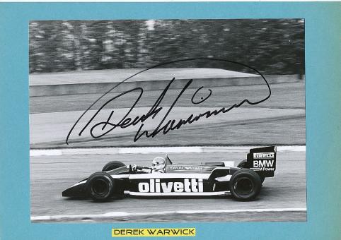 Derek Warwick   Formel 1  Auto Motorsport  Autogramm Foto  original signiert 