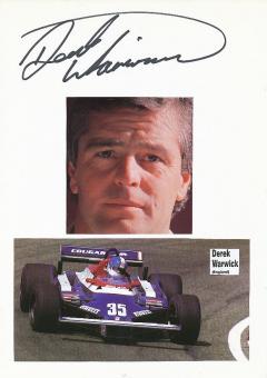 Derek Warwick  Formel 1  Auto Motorsport  Autogramm Karte  original signiert 