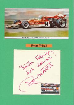 Reine Wisell  Schweden  Formel 1  Auto Motorsport  Autogramm Karte  original signiert 