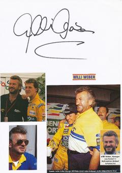 Willi Weber  Manager  Formel 1  Auto Motorsport  Autogramm Karte  original signiert 
