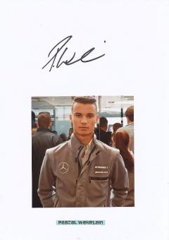 Pascal Wehrlein  Formel 1  Auto Motorsport  Autogramm Karte  original signiert 