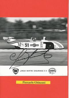 Piercarlo Ghinzani  Italien   Formel 1  Auto Motorsport  Autogramm Foto  original signiert 
