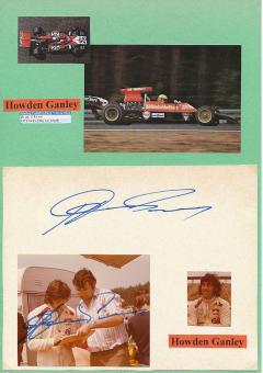 2  x  Howden Ganley  Neuseeland  Auto Motorsport  Autogramm Foto + Karte  original signiert 