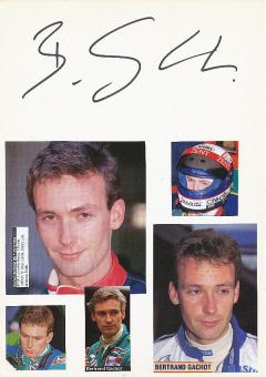 Betrand Gachot  Frankreich  Formel 1  Auto Motorsport  Autogramm Karte  original signiert 