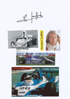 Jacques Laffite  Frankreich  Formel 1  Auto Motorsport  Autogramm Karte  original signiert 