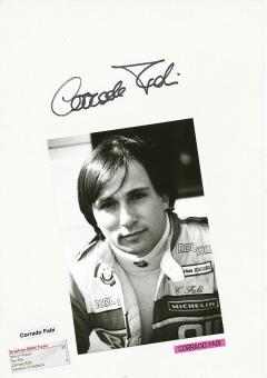 Corrado Fabi  Italien  Formel 1  Auto Motorsport  Autogramm Karte  original signiert 