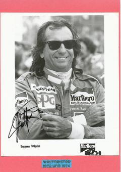 Emerson Fittipaldi  Brasilien Weltmeister  Formel 1  Auto Motorsport  Autogramm Foto  original signiert 