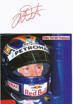 Heinz Harald Frentzen  Formel 1  Auto Motorsport  Autogramm Karte  original signiert 