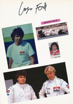Gregor Foitek  Formel 1  Auto Motorsport  Autogramm Karte  original signiert 