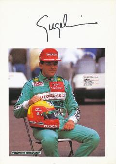 Mauricio Gugelmin  Formel 1  Auto Motorsport  Autogramm Karte  original signiert 