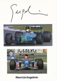 Mauricio Gugelmin  Formel 1  Auto Motorsport  Autogramm Karte  original signiert 