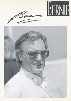 Bernie Ecclestone   Formel 1  Auto Motorsport  Autogramm Karte  original signiert 