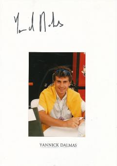Yannick Dalmas   Formel 1  Auto Motorsport  Autogramm Karte  original signiert 