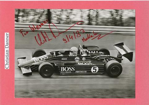 Christian Danner  Formel 1  Auto Motorsport  Autogramm Foto  original signiert 