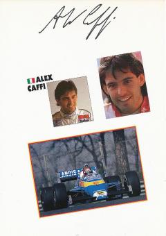 Alex Caffi   Formel 1  Auto Motorsport  Autogramm Karte  original signiert 