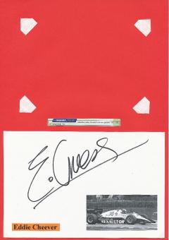 Eddie Cheever  USA   Formel 1  Auto Motorsport  Autogramm Karte  original signiert 