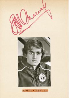 Eddie Cheever  USA   Formel 1  Auto Motorsport  Autogramm Karte  original signiert 