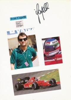 Ivan Capelli  Italien   Formel 1  Auto Motorsport  Autogramm Karte  original signiert 
