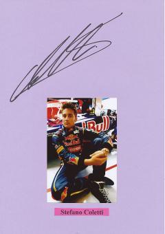 Stefano Coletti   Formel 1  Auto Motorsport  Autogramm Karte  original signiert 