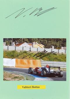 2  x  Valtteri Bottas  Finnland  Formel 1  Auto Motorsport  Autogramm Foto + Karte  original signiert 