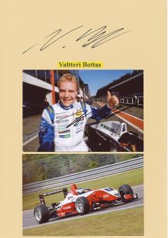 2  x  Valtteri Bottas  Finnland  Formel 1  Auto Motorsport  Autogramm Foto + Karte  original signiert 