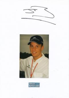 Jenson Button GB  Weltmeister   Formel 1  Auto Motorsport  Autogramm Karte  original signiert 