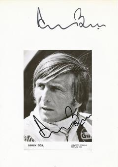 2  x  Derek Bell  GB  Formel 1  Auto Motorsport  Autogramm Foto + Karte  original signiert 