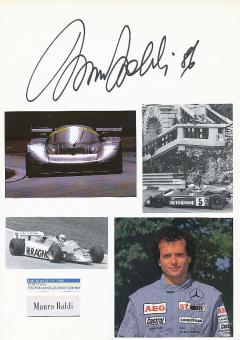 Mauro Baldi    Formel 1  Auto Motorsport  Autogramm Karte  original signiert 