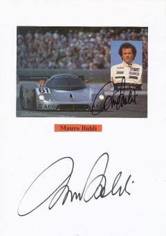 2  x  Mauro Baldi  Formel 1  Auto Motorsport  Autogrammkarte + Blankokarte  original signiert 