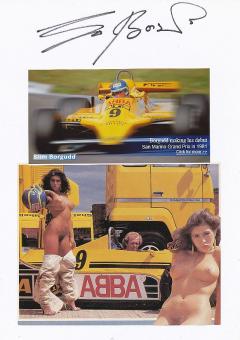 Slim Borgudd   Formel 1  Auto Motorsport  Autogramm Karte  original signiert 