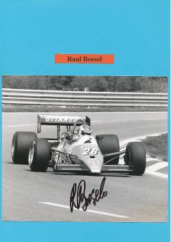 Raul Boesel  Formel 1  Auto Motorsport  Autogramm Foto  original signiert 