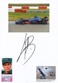 Luciano Burti   Formel 1  Auto Motorsport  Autogramm Karte  original signiert 