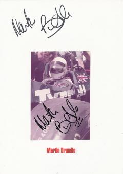 2  x  Martin Brundle  GB  Formel 1  Auto Motorsport  Autogramm Foto + Karte  original signiert 