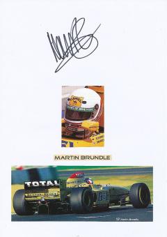 Martin Brundle  GB   Formel 1  Auto Motorsport  Autogramm Karte  original signiert 
