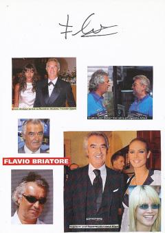 Flavio Briatore  Italien Teamchef  Formel 1  Auto Motorsport  Autogramm Karte  original signiert 